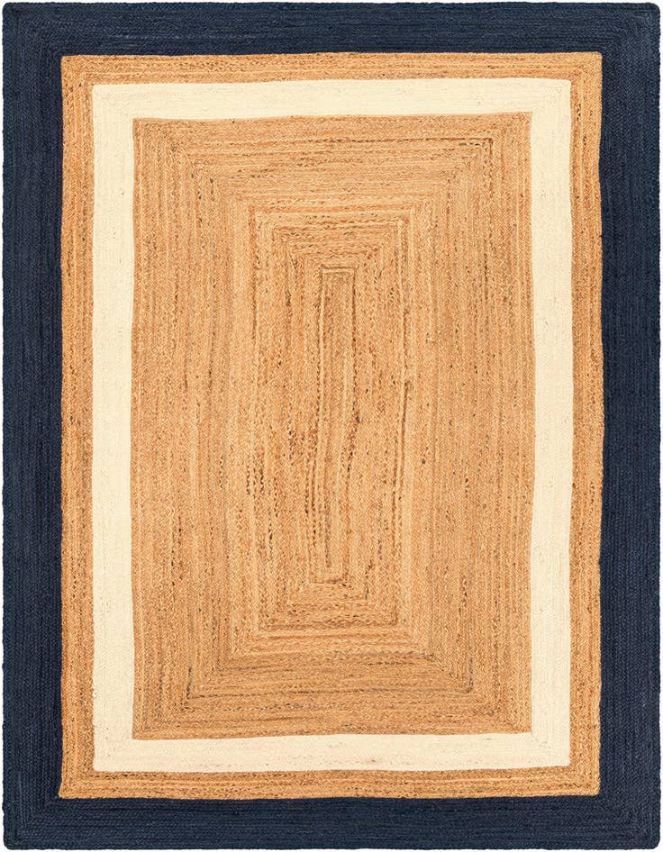 Detail image of 6' 1 x 9' Handmade Braided Jute Rug