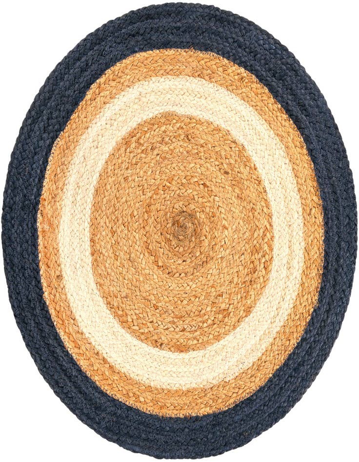 Detail image of 2' x 2'  Hand Braided Jute Round Rug