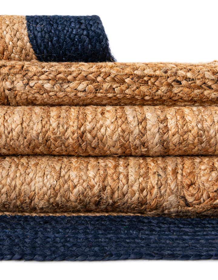 2' x 2' Handmade Braided Jute Round Rug