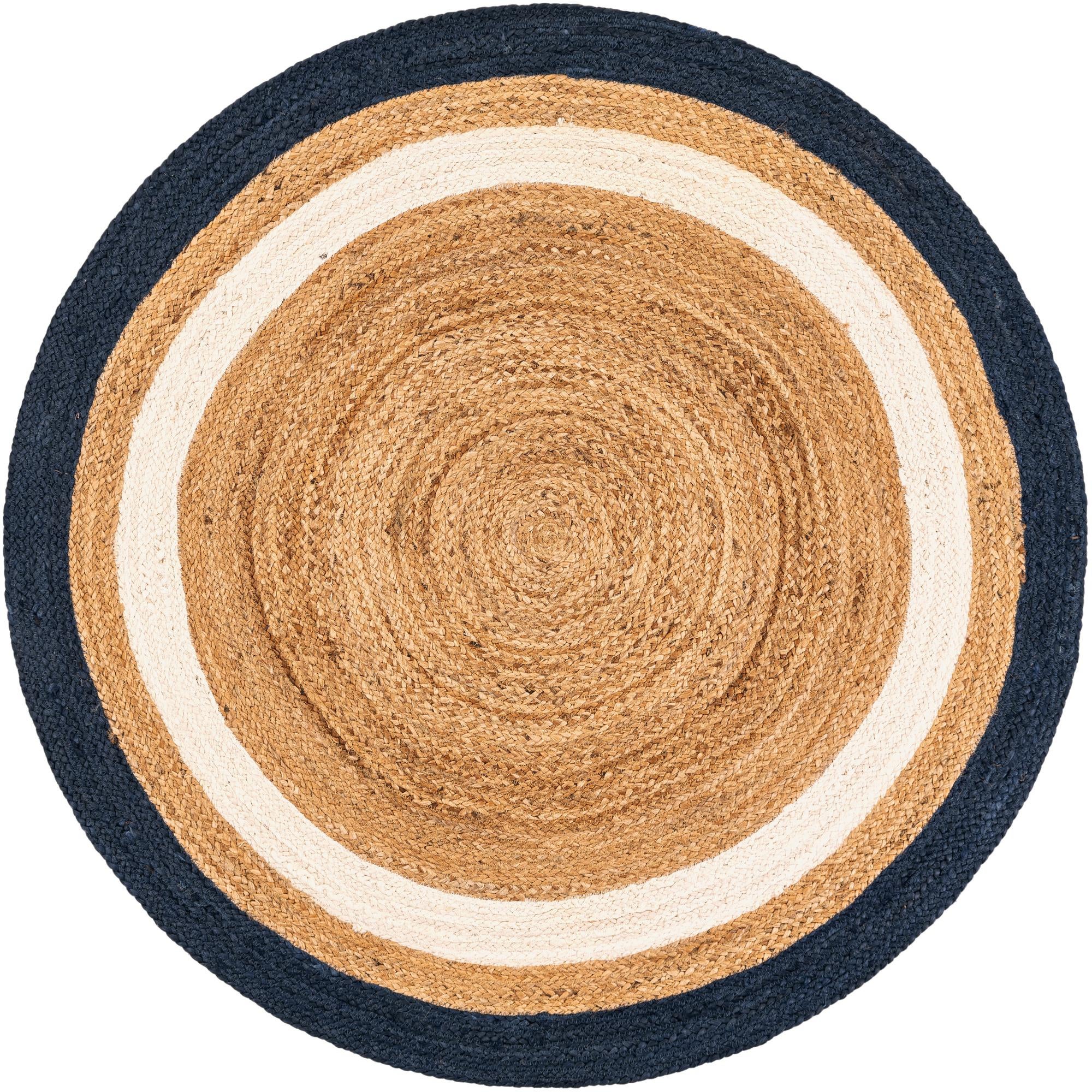 Rug Navy Blue White Natural Swatch link