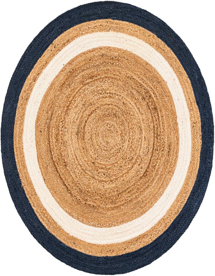 Detail image of 4' 1 x 4' 1  Hand Braided Jute Round Rug
