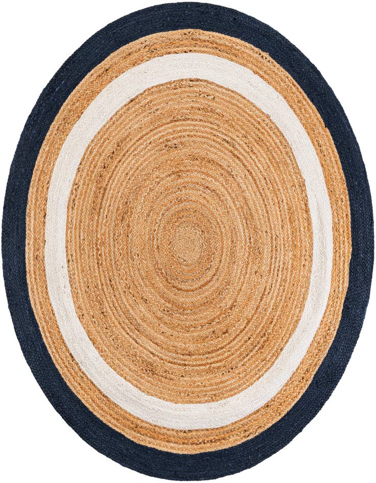 Detail image of 5' 1 x 5' 1  Hand Braided Jute Round Rug