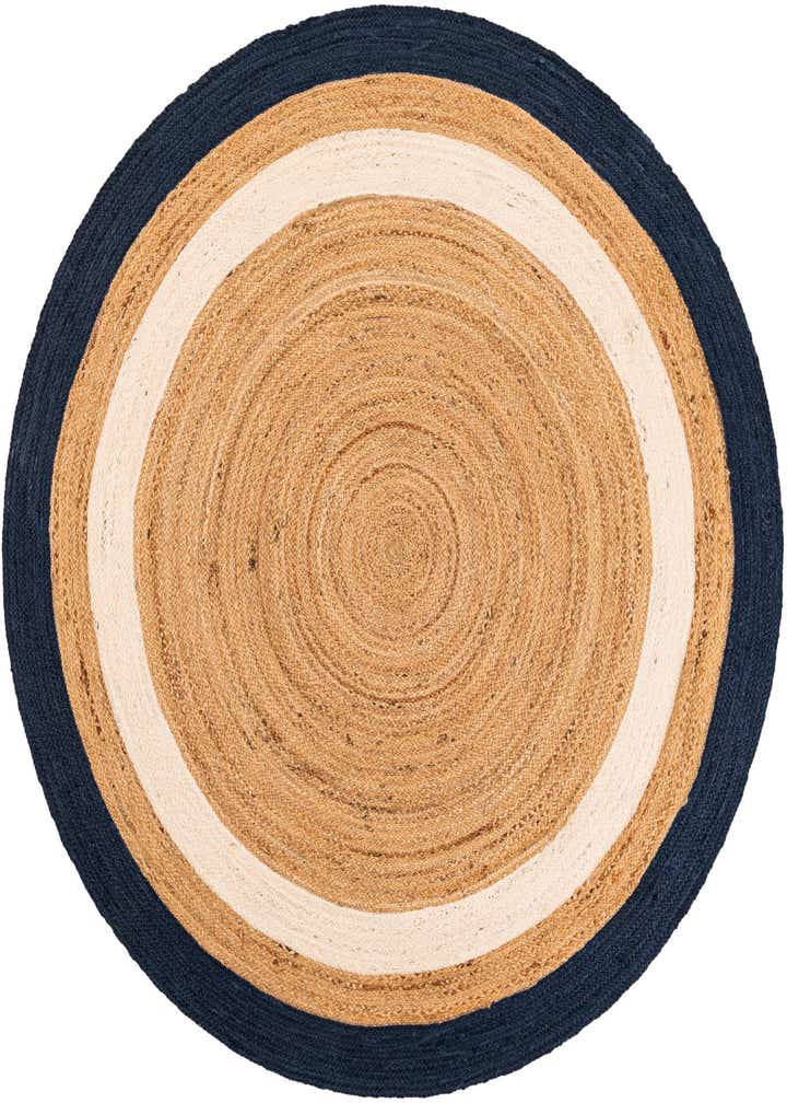6' 1 x 6' 1 Handmade Braided Jute Round Rug