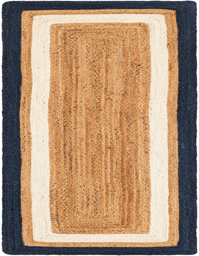 Detail image of 2' x 6' 1  Hand Braided Jute Runner Rug