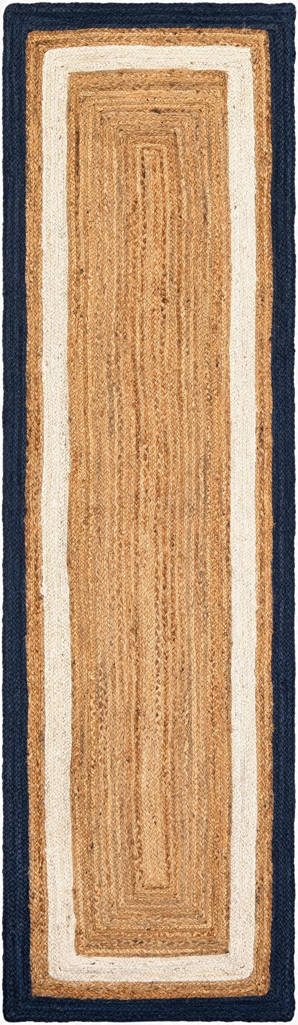 2' x 8'  Hand Braided Jute Runner Rug