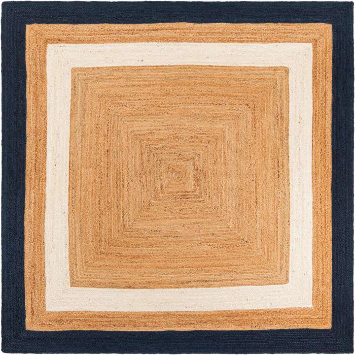 7' 10 x 7' 10 Handmade Braided Jute Square Rug