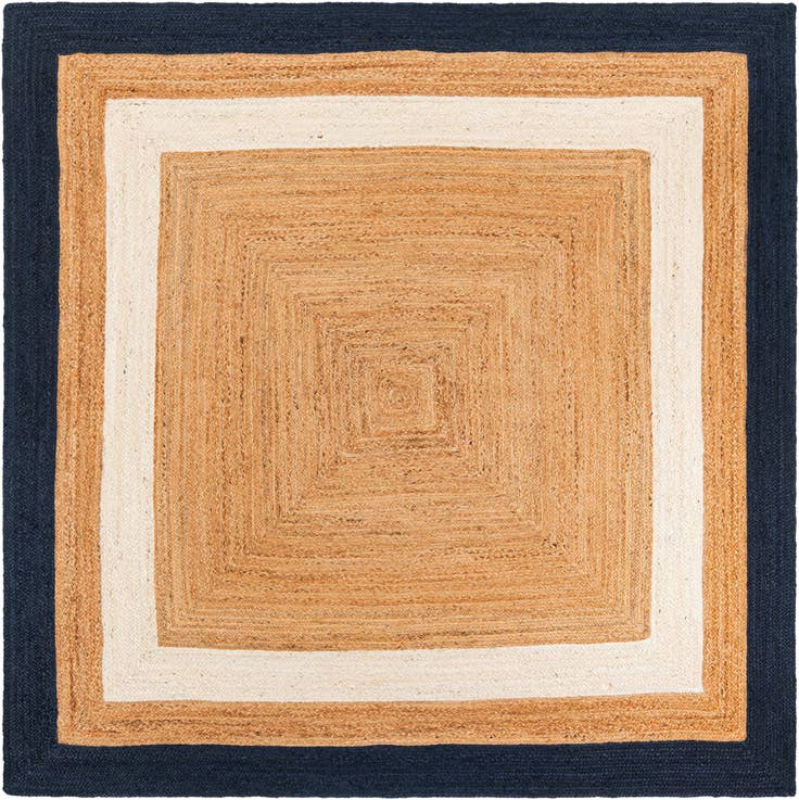 Detail image of 7' 10 x 7' 10 Handmade Braided Jute Square Rug