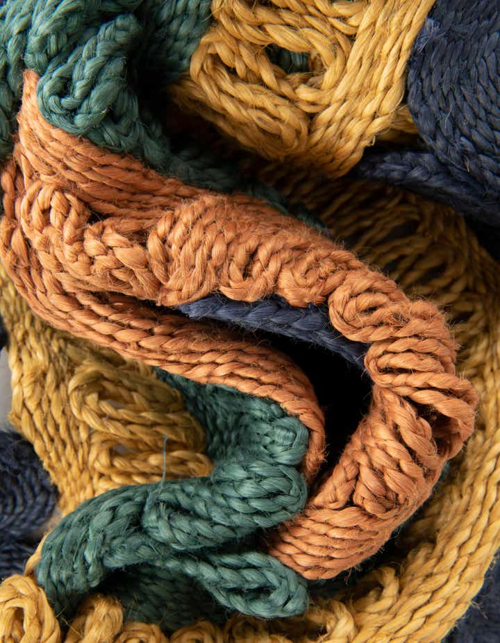5' 1 x 8' Handmade Braided Jute Oval Rug