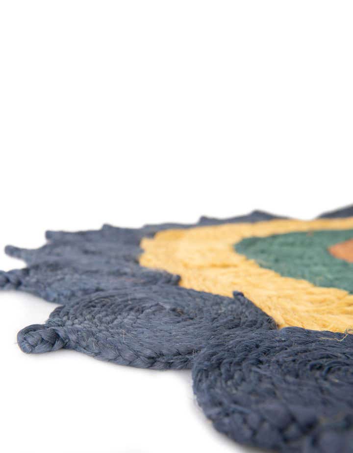 5' 1 x 8' Handmade Braided Jute Oval Rug