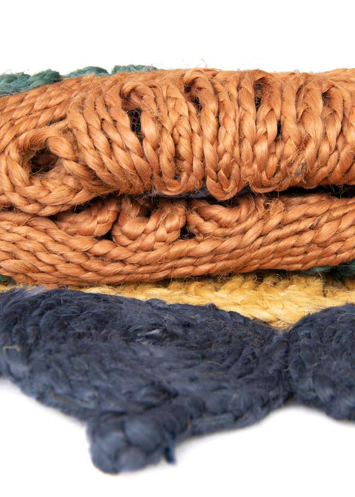 5' 1 x 8' Handmade Braided Jute Oval Rug