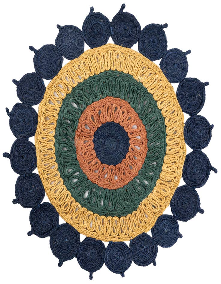 Detail image of 3' 1 x 3' 1  Hand Braided Jute Round Rug