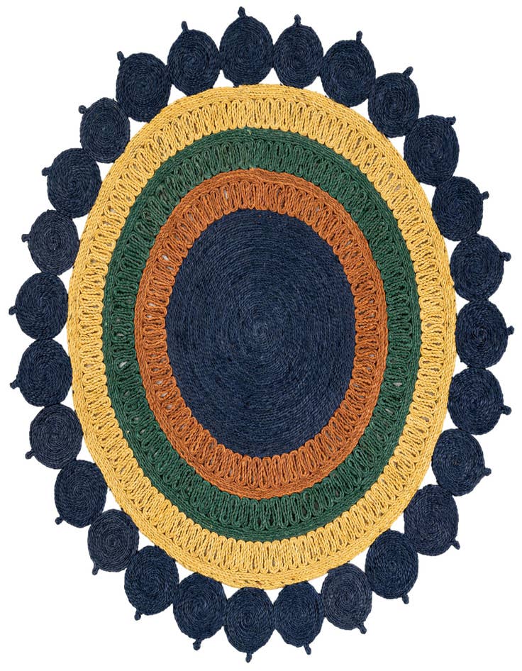 Detail image of 5' 1 x 5' 1  Hand Braided Jute Round Rug