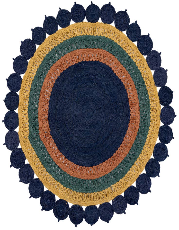 Detail image of 6' 1 x 6' 1  Hand Braided Jute Round Rug