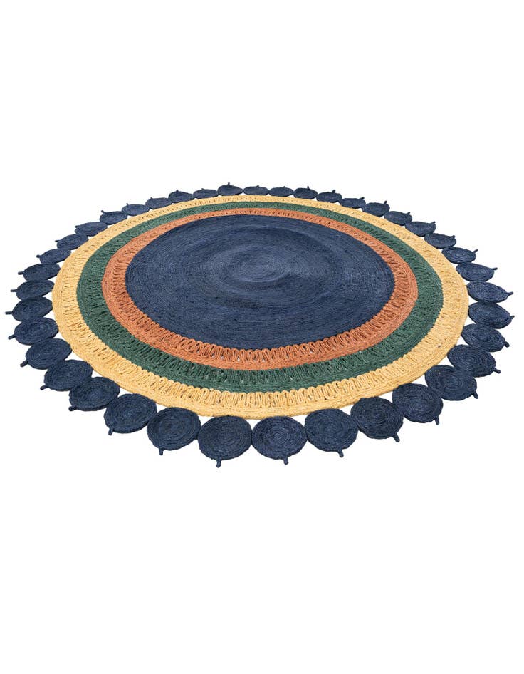 Detail image of  7' 10 x 7' 10  Hand Braided Jute Round Rug