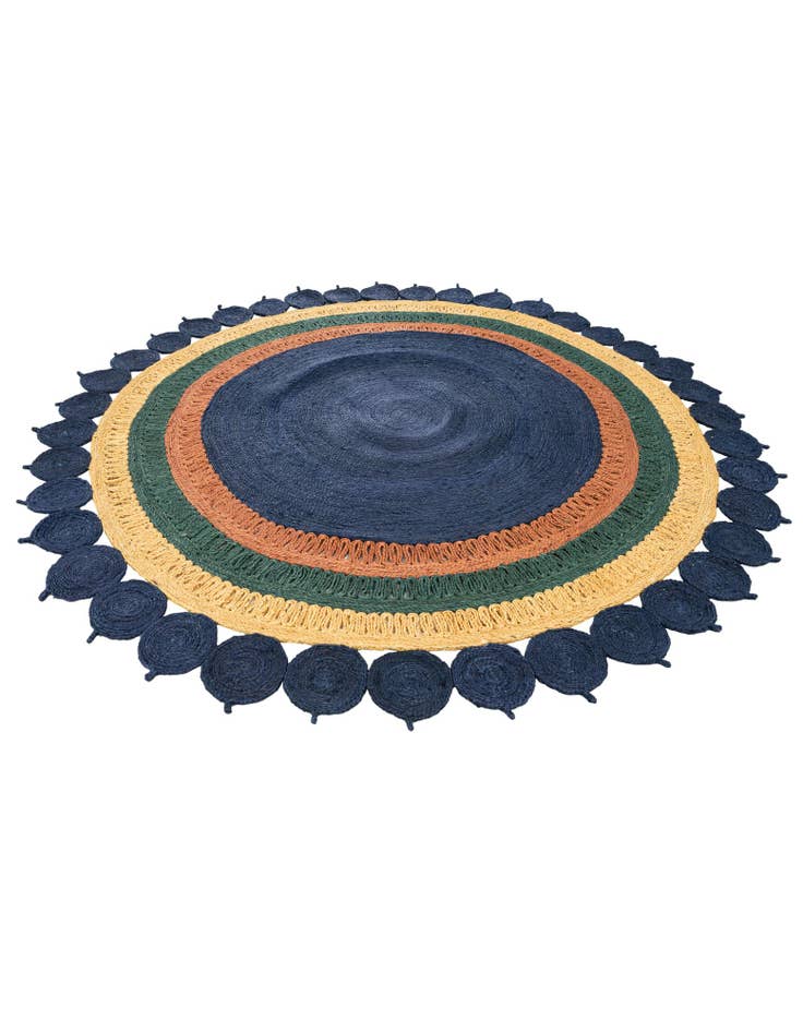 Detail image of  7' 10 x 7' 10  Hand Braided Jute Round Rug