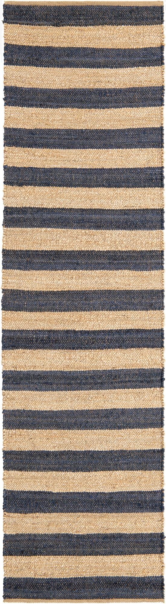 2' 7 x 10'  Hand Braided Jute Runner Rug