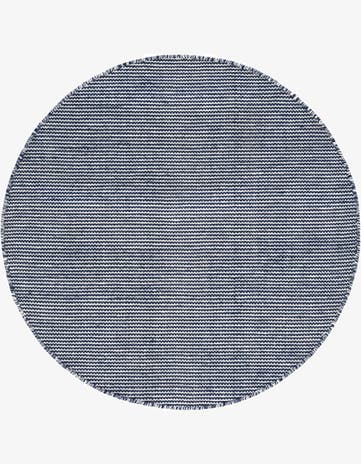 Navy Sky Easy-Clean Jill Zarin Palm Springs Indoor / Outdoor Round Rug