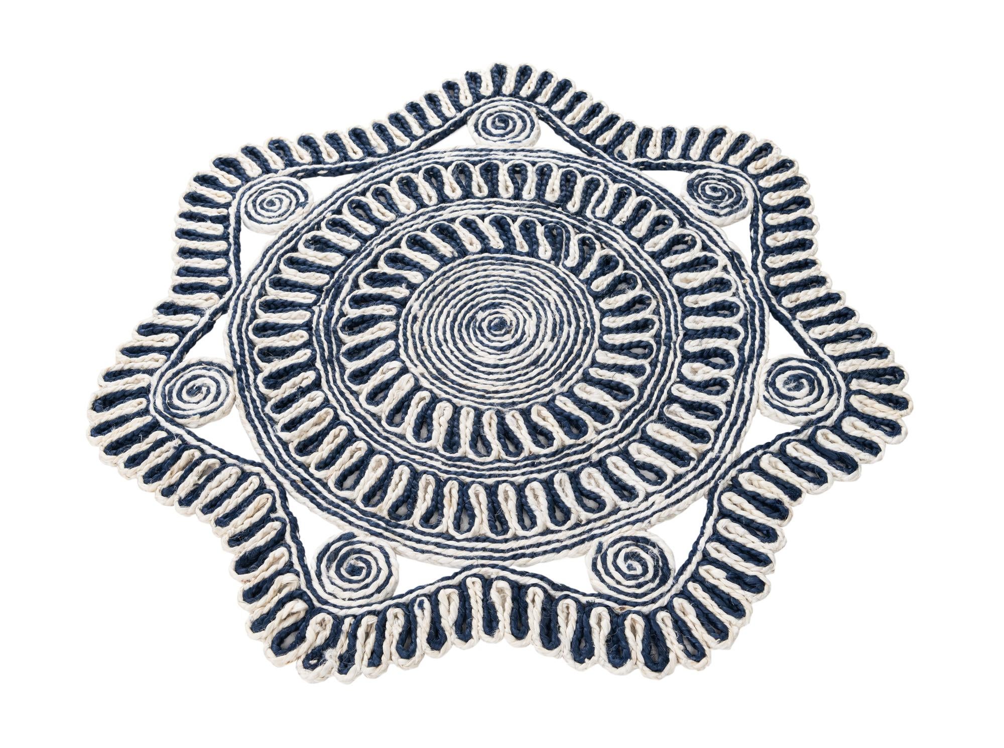 3' x 3' Handmade Braided Jute Round Rug