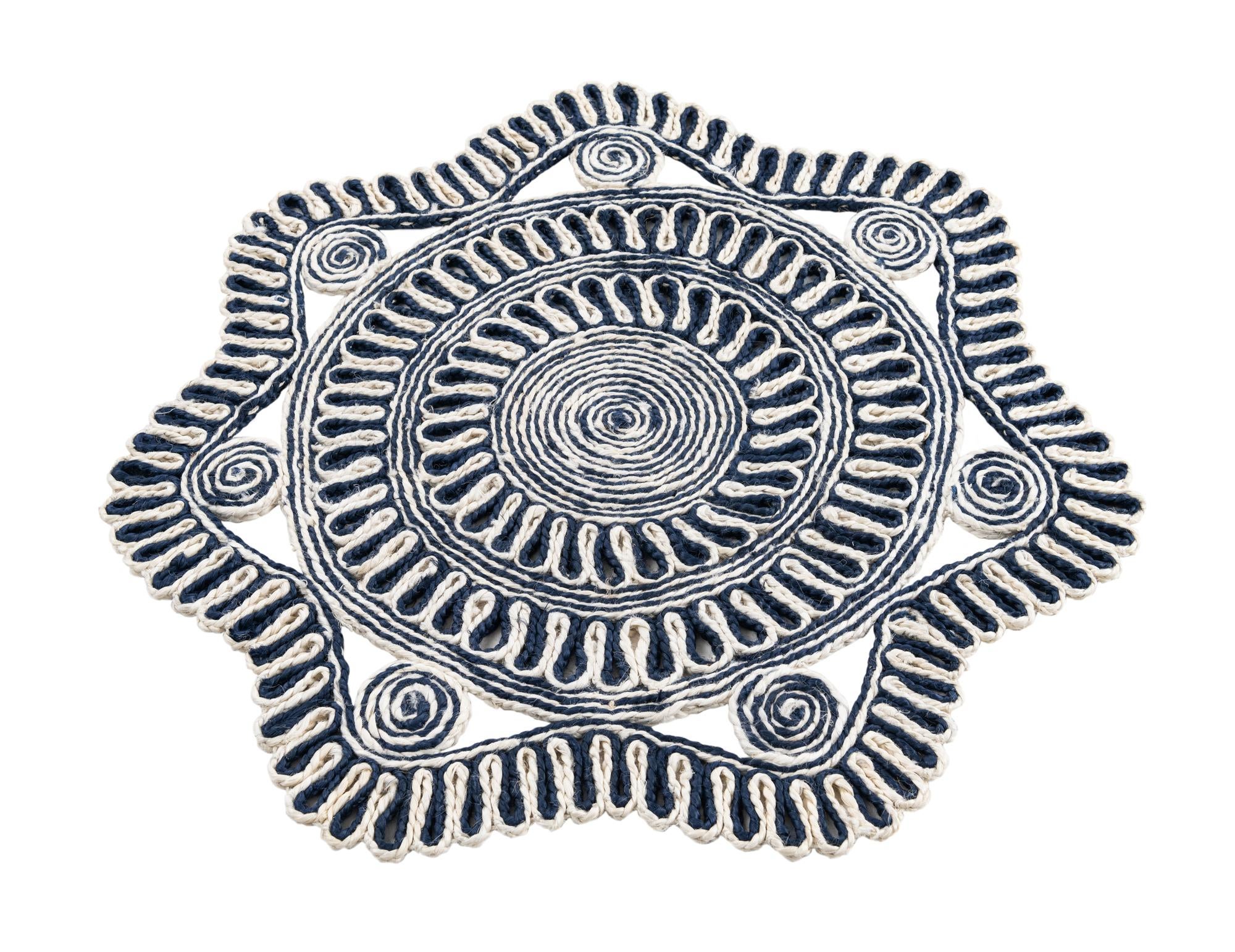 3' x 3' Handmade Braided Jute Round Rug