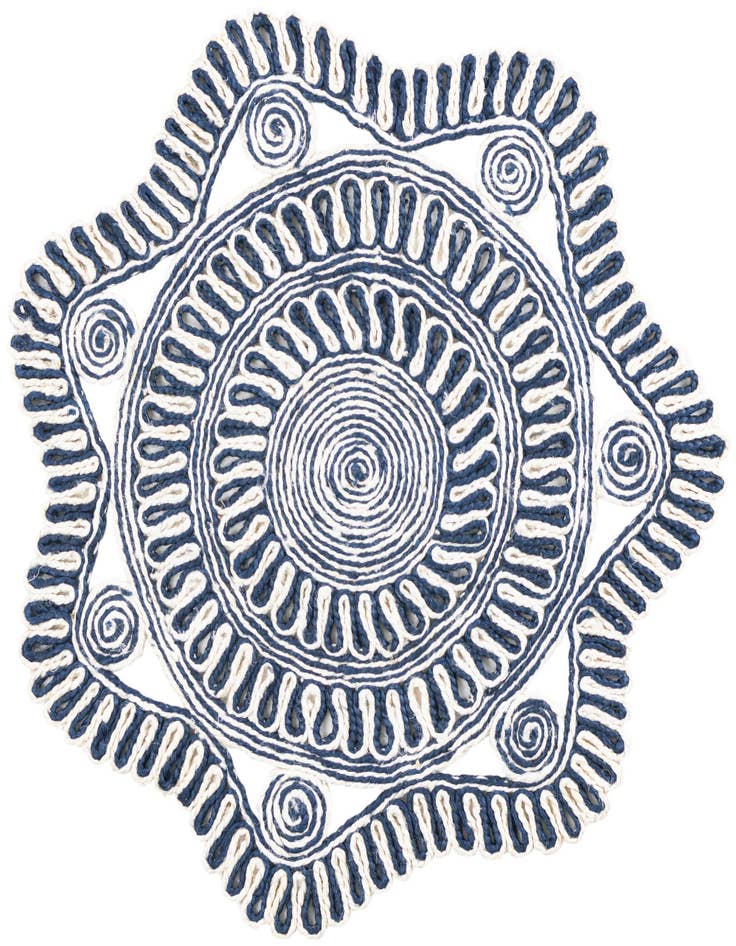 Detail image of 3' x 3'  Hand Braided Jute Round Rug