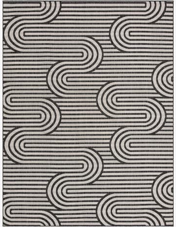 Northam · Abstract Outdoor Rug, black and white
