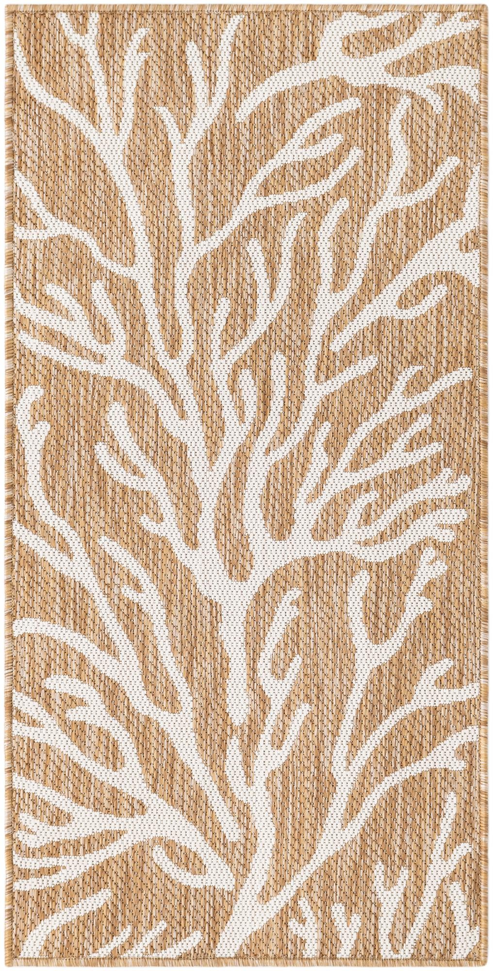 Northfield · Floral / botanical Outdoor Rug, taupe