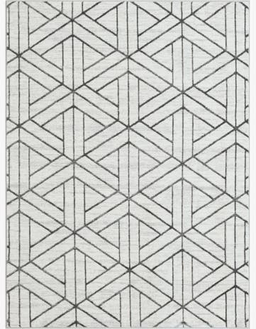 5' 3 x 7' Norwood · Geometric rug, white