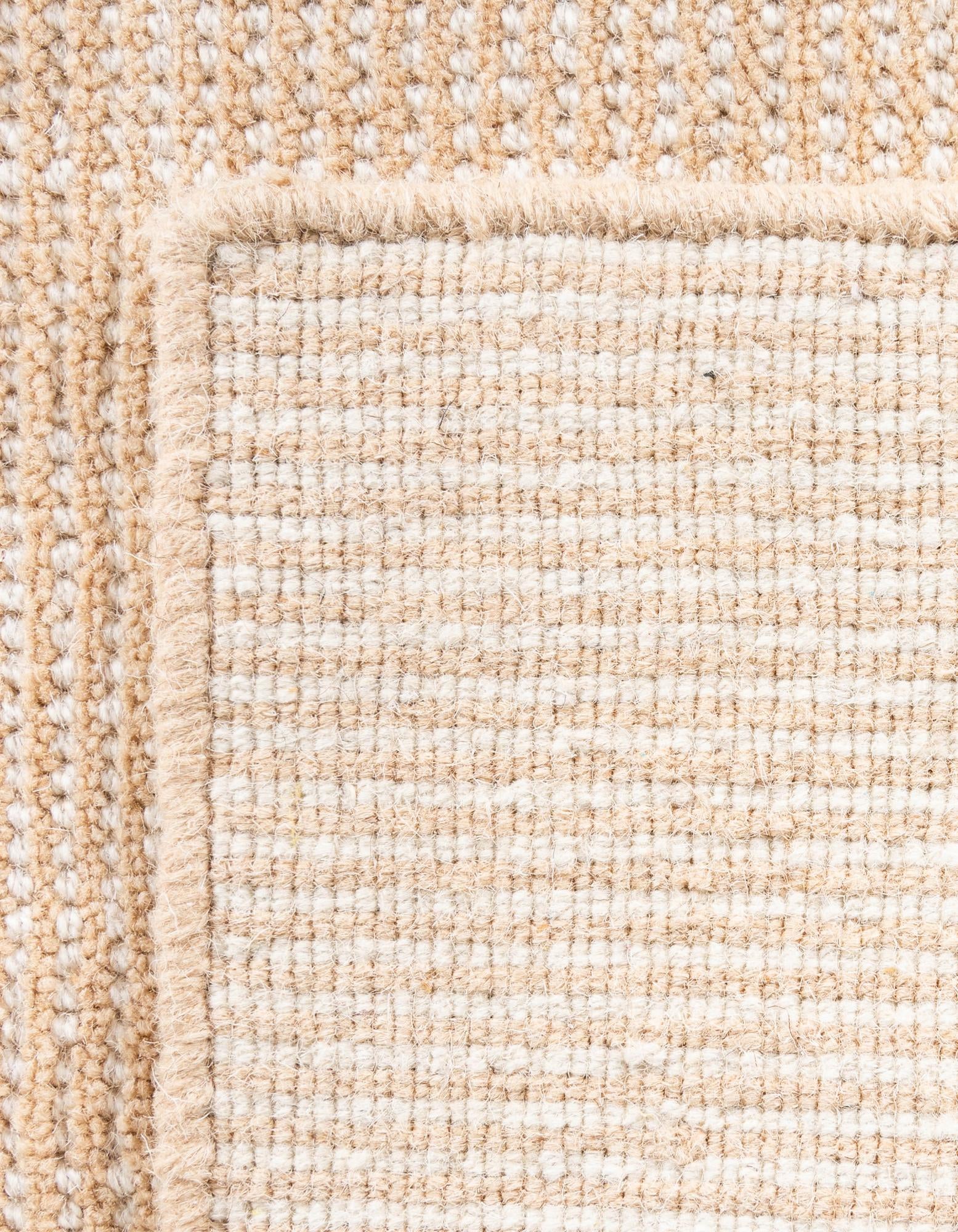 Custom Oat Beige  Hand Woven Jill Zarin English Manor Wool Rug