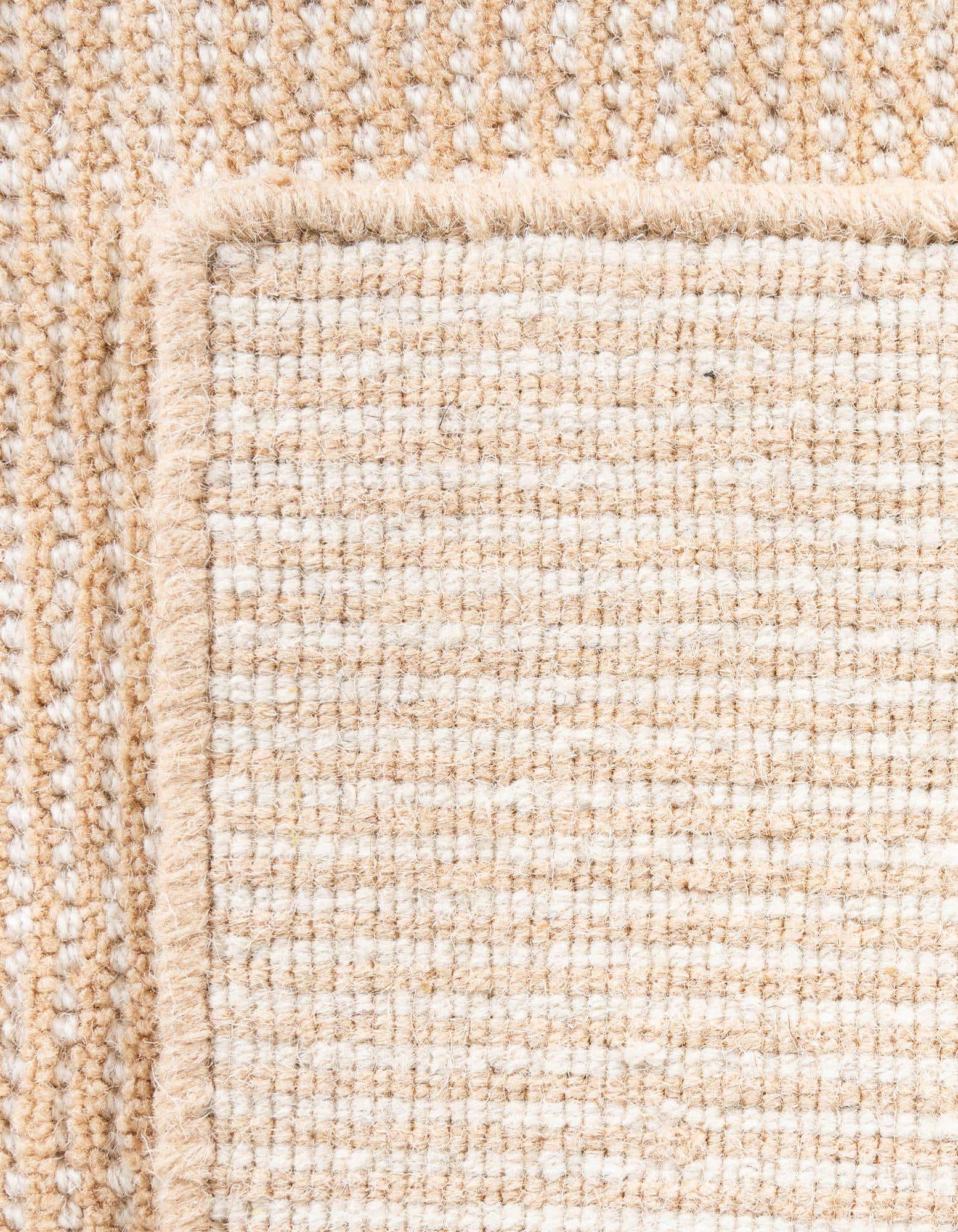 Custom Oat Beige Hand Woven Jill Zarin English Manor Wool Rug