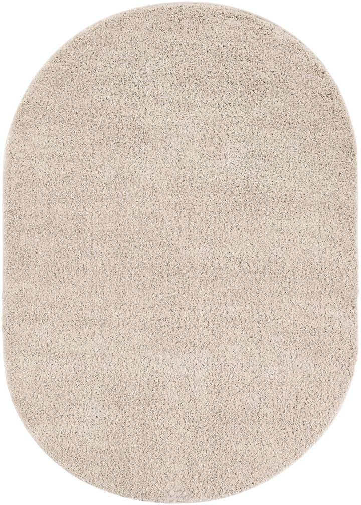 5' 3 x 8' Soft Solid Shag Oval Rug