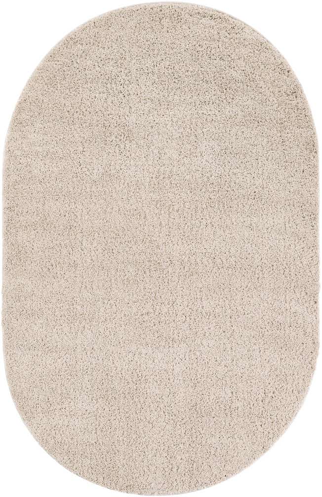 5' 3 x 8' Soft Solid Shag Oval Rug