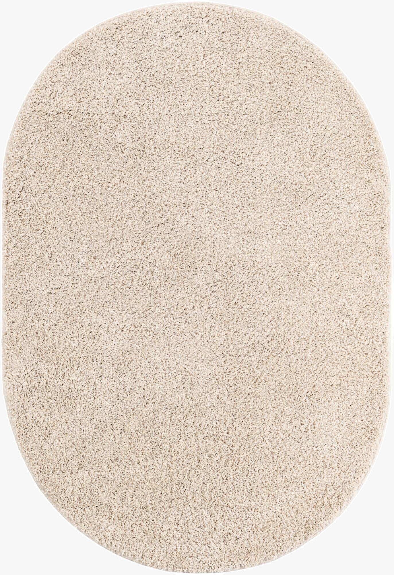 4' 1 x 6' 1 Soft Solid Shag Oval Rug