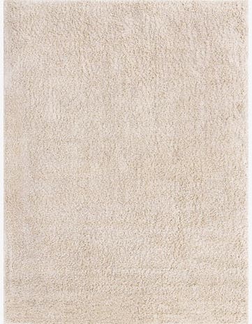 Oatmeal Beige Soft Solid Shag Rug