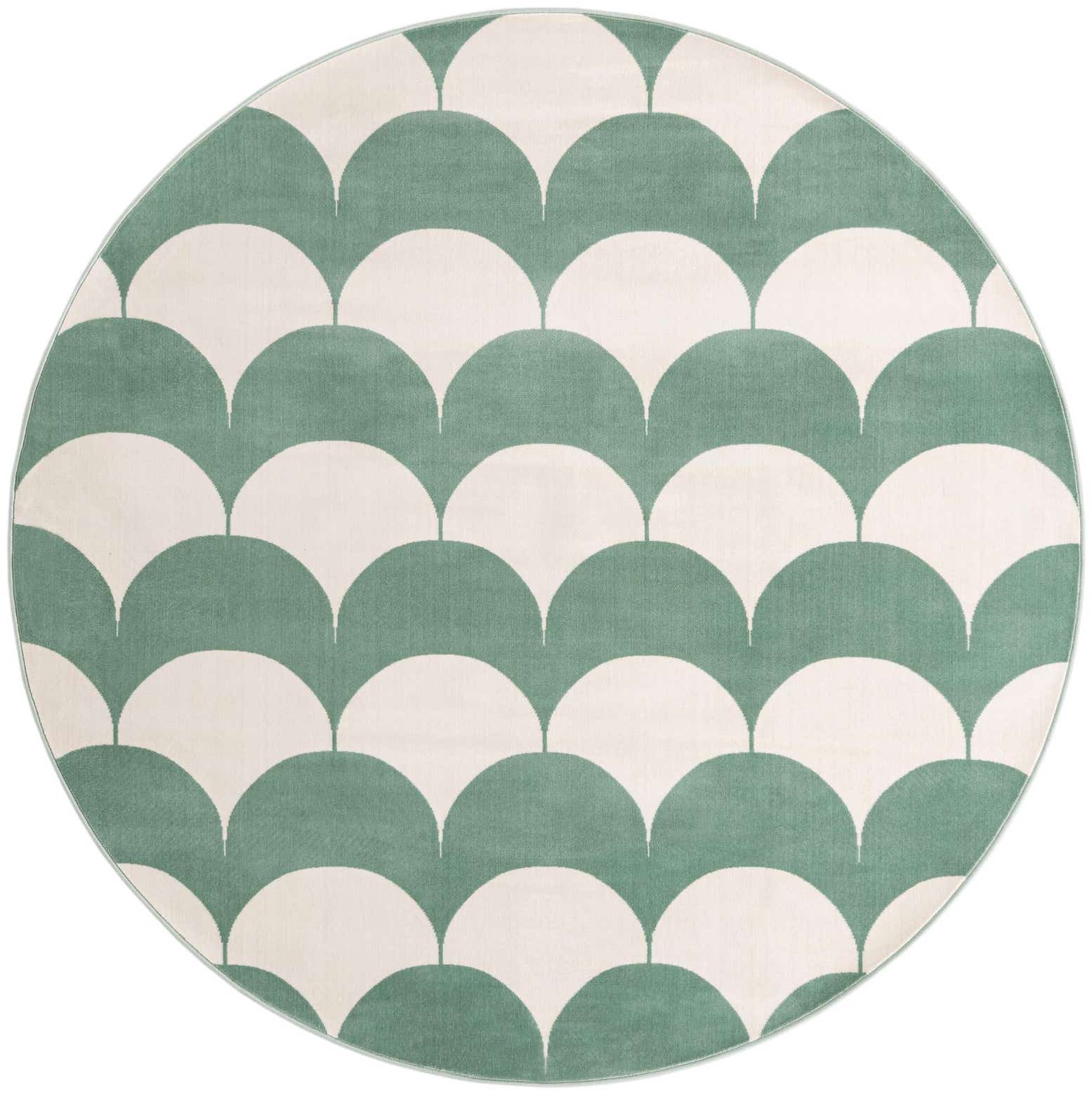 7' 10 x 7' 10 Ocala · Geometric rug, soft green
