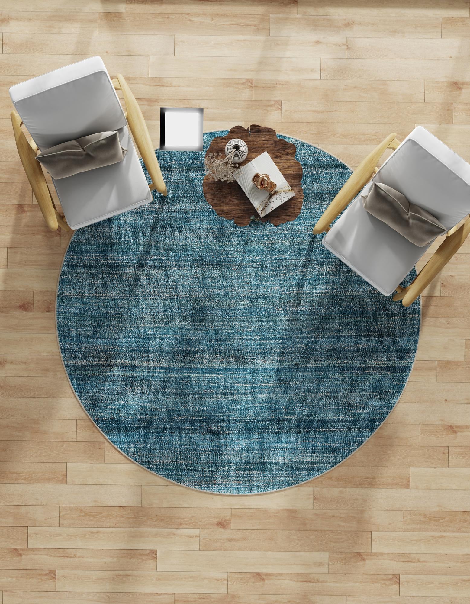 7' 10 x 7' 10 Hand Woven Palm Beach Jute Round Rug