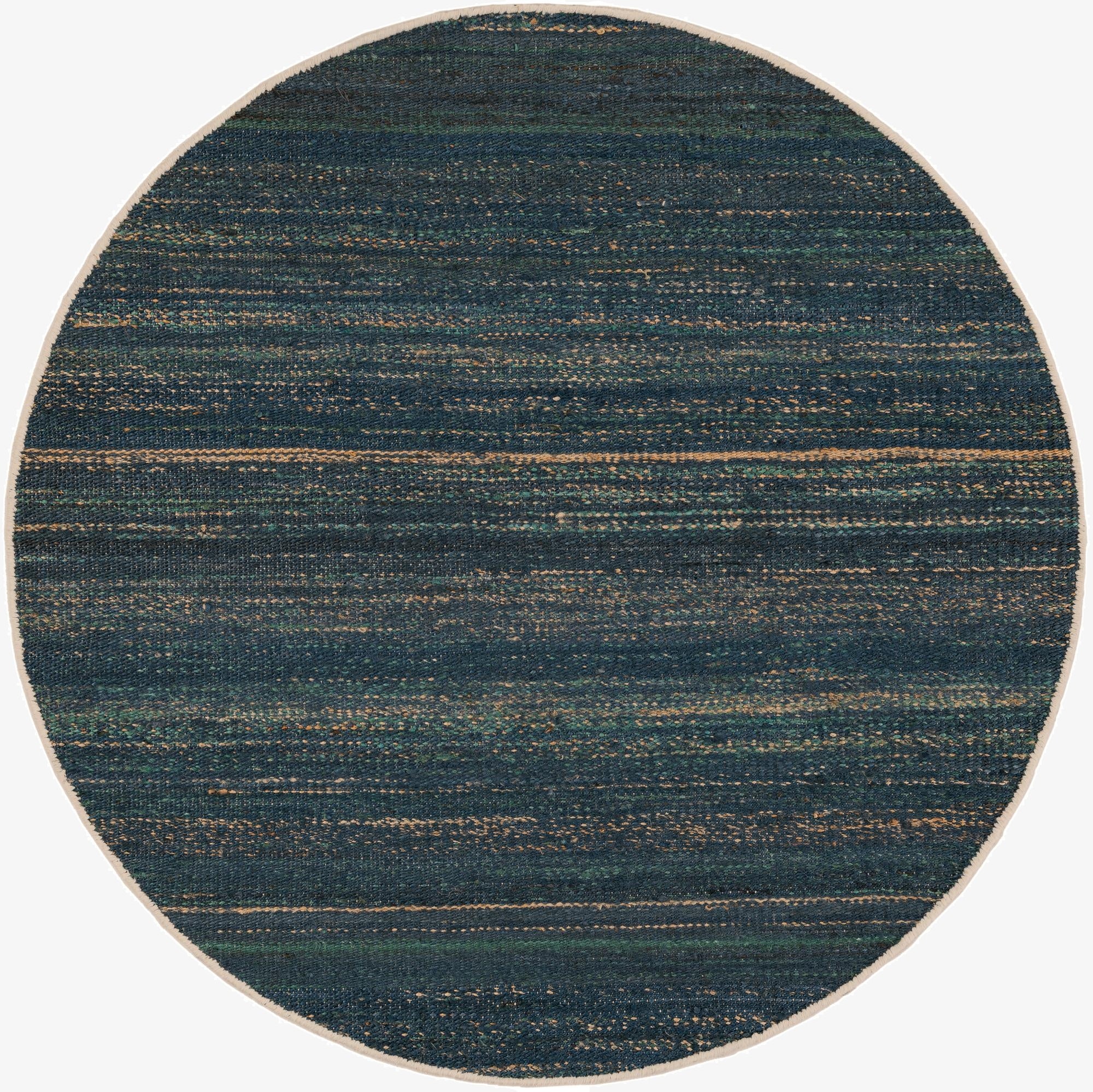 5' 3 x 5' 3  Hand Woven Palm Beach Jute Round Rug