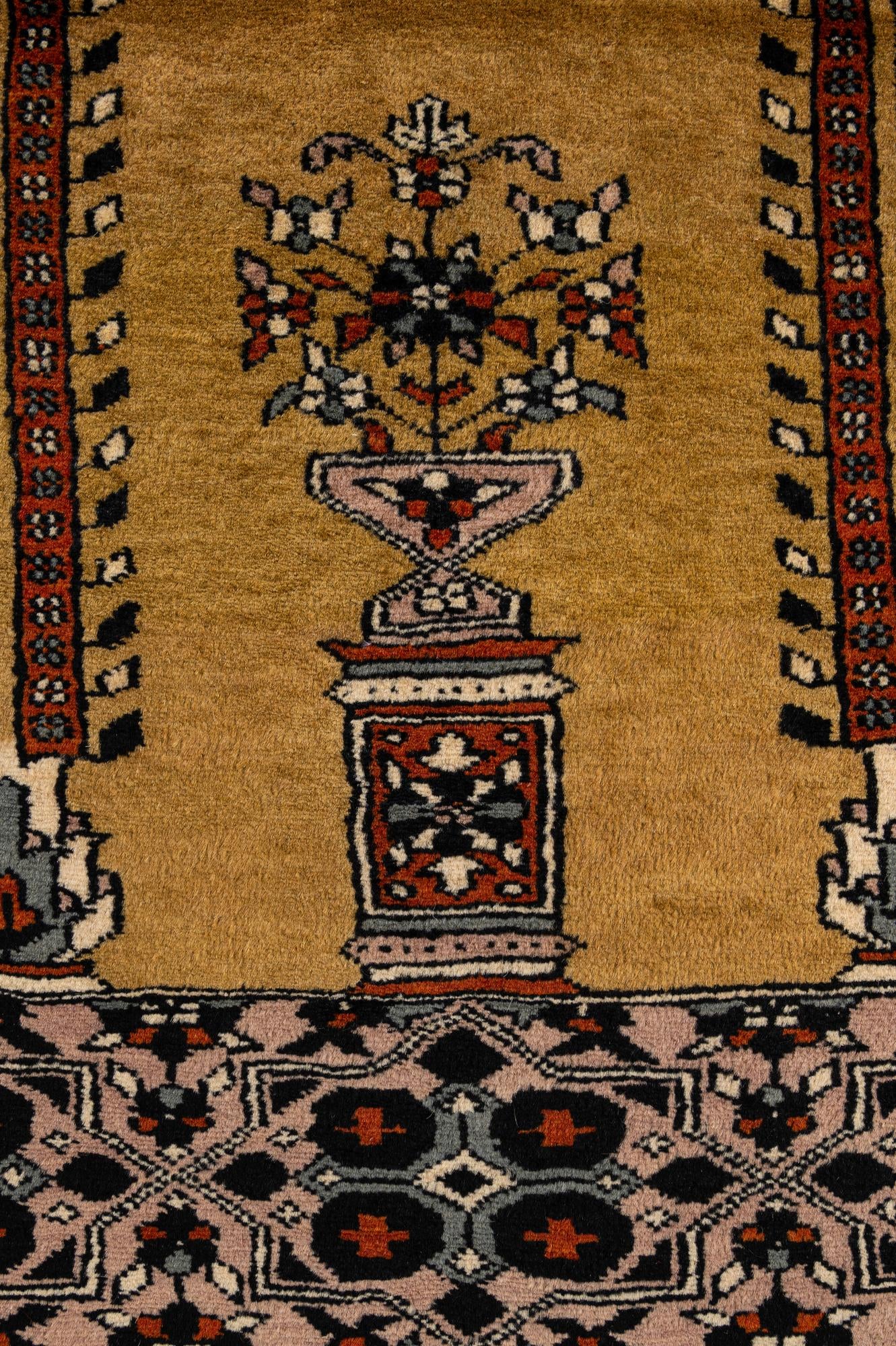 2' 7 x 4' 4 Hand Knotted Bokhara Wool Rug