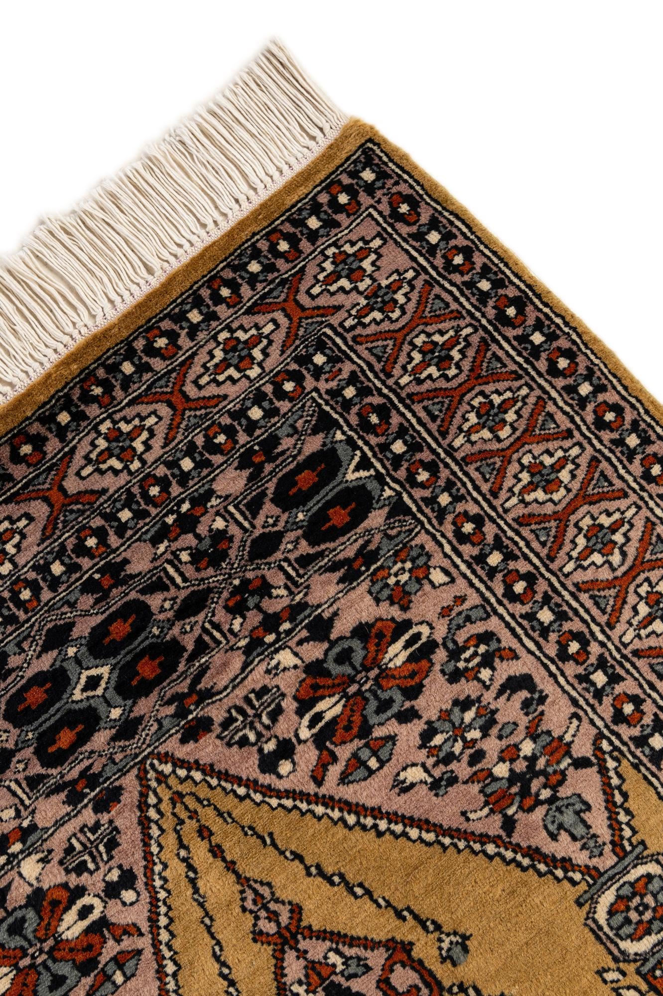 2' 7 x 4' 4 Hand Knotted Bokhara Wool Rug
