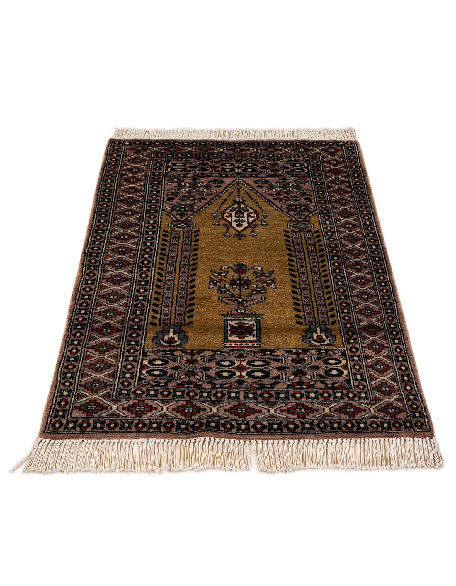 2' 7 x 4' 4 Hand Knotted Bokhara Oriental Wool Rug