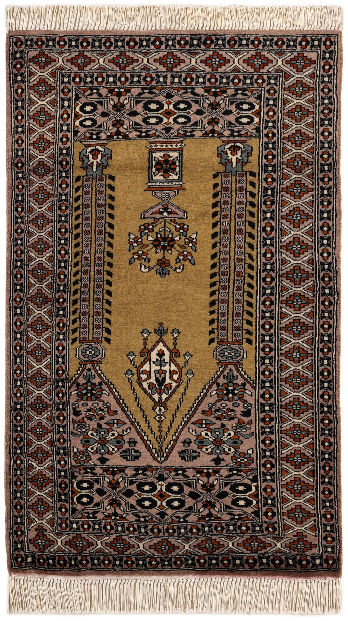 2' 7 x 4' 4 Hand Knotted Bokhara Oriental Wool Rug