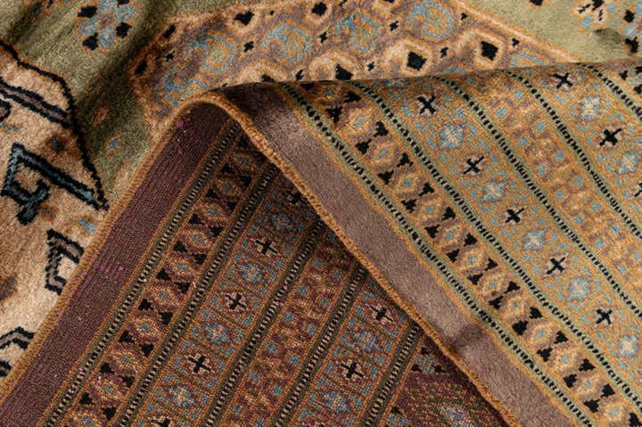 185cm x 275cm anudado a mano Bokhara Alfombra Oriental Lana