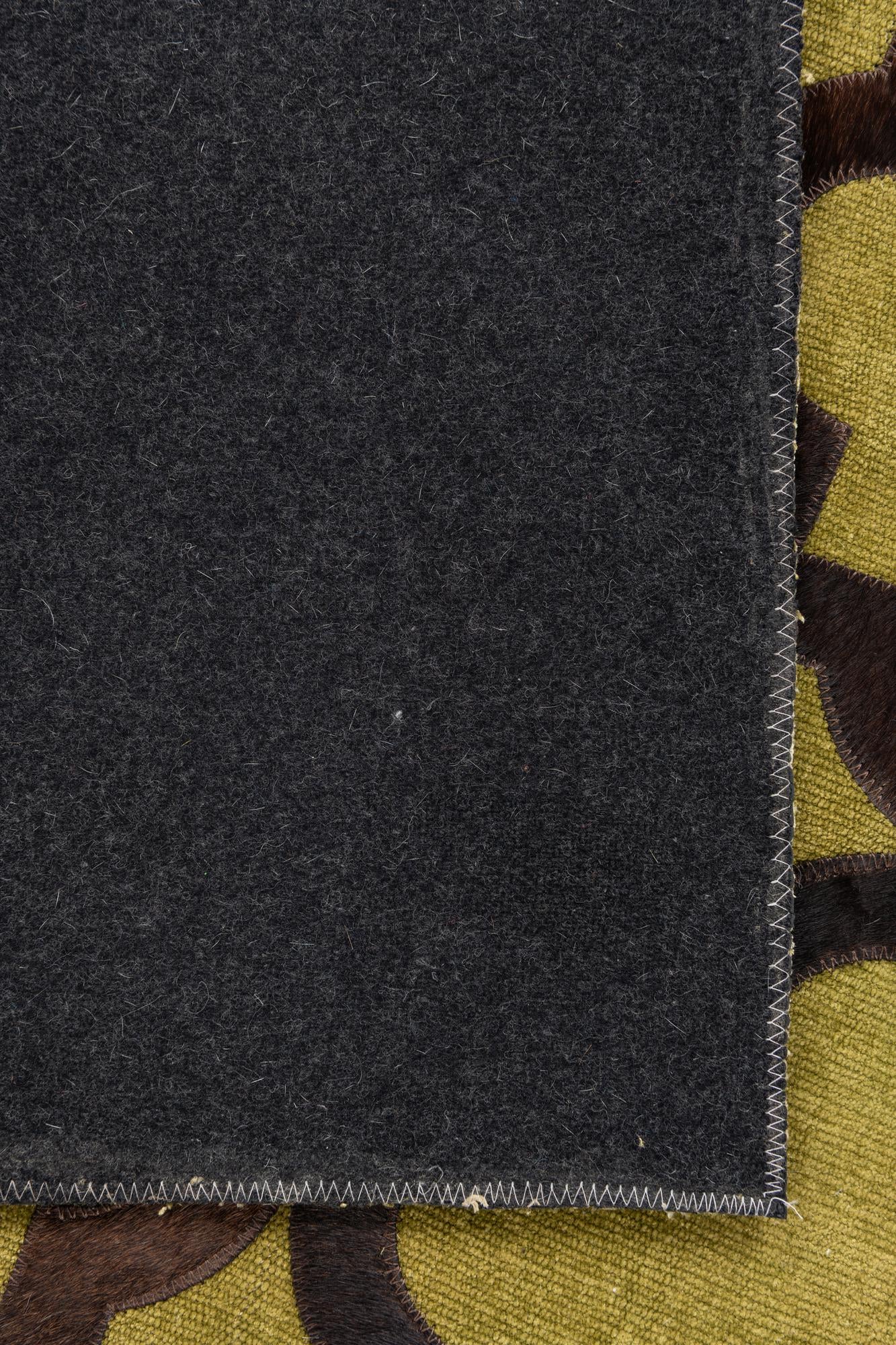 3' 9 x 5' 9 Cowhide Leather Rug
