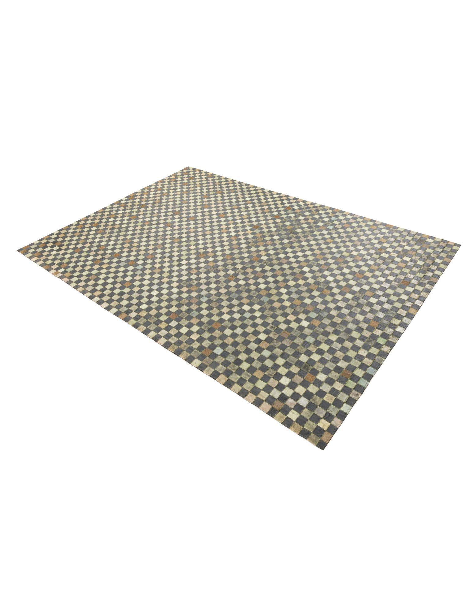 5' 3 x 7' 5 Cowhide Leather Rug