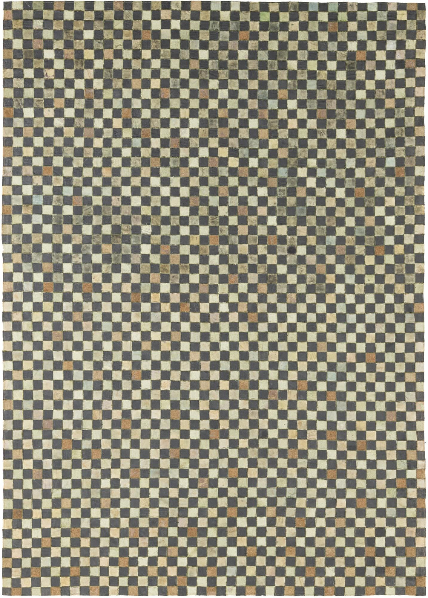 5' 3 x 7' 5 Cowhide Leather Rug