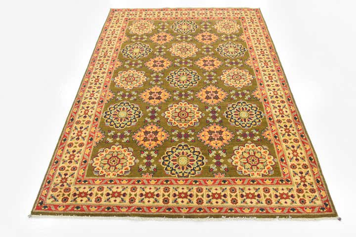 150cm x 215cm anudado a mano Kazak Alfombra