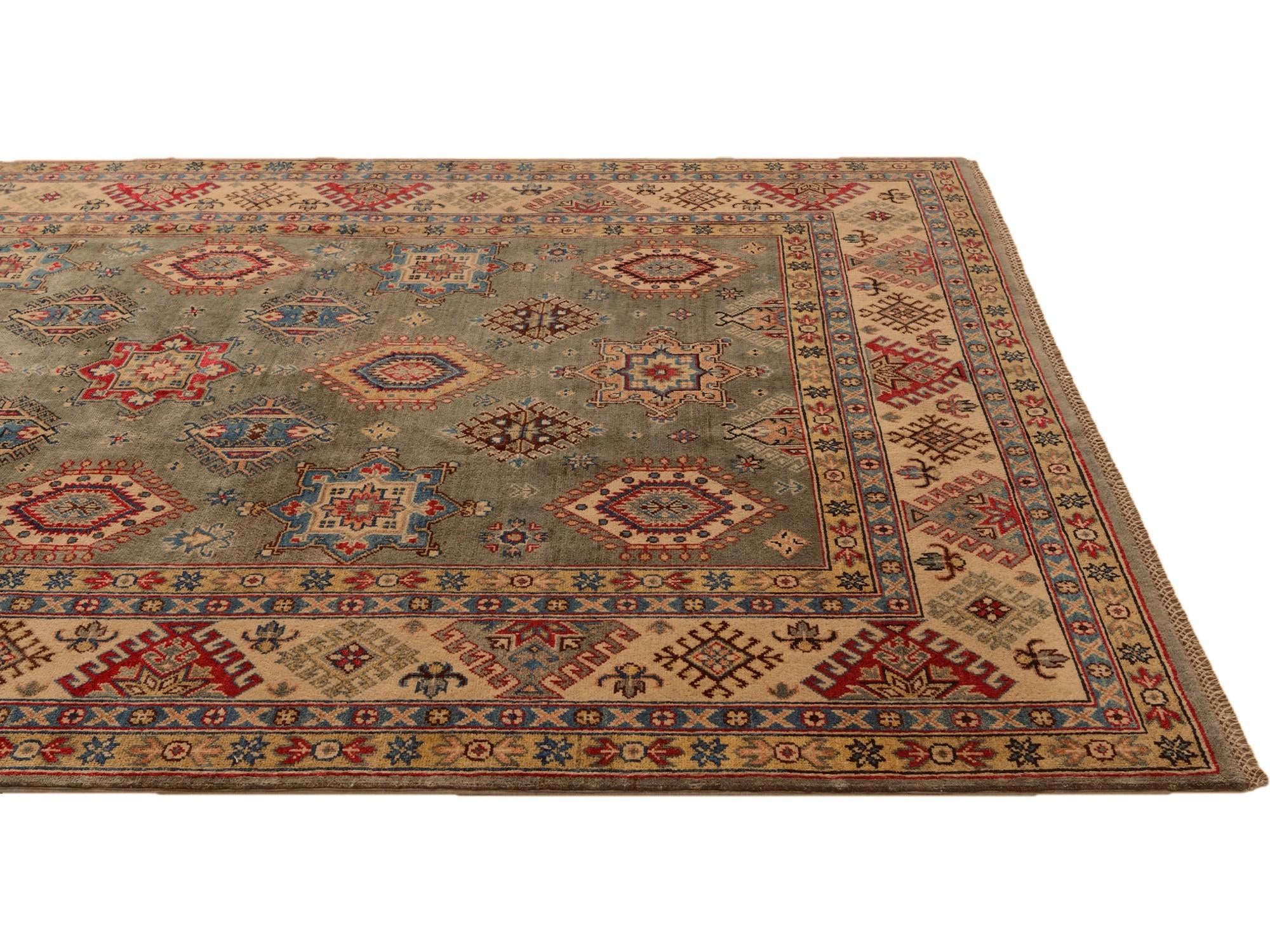 6' 8 x 9' 10 Hand Knotted Kazak Rug