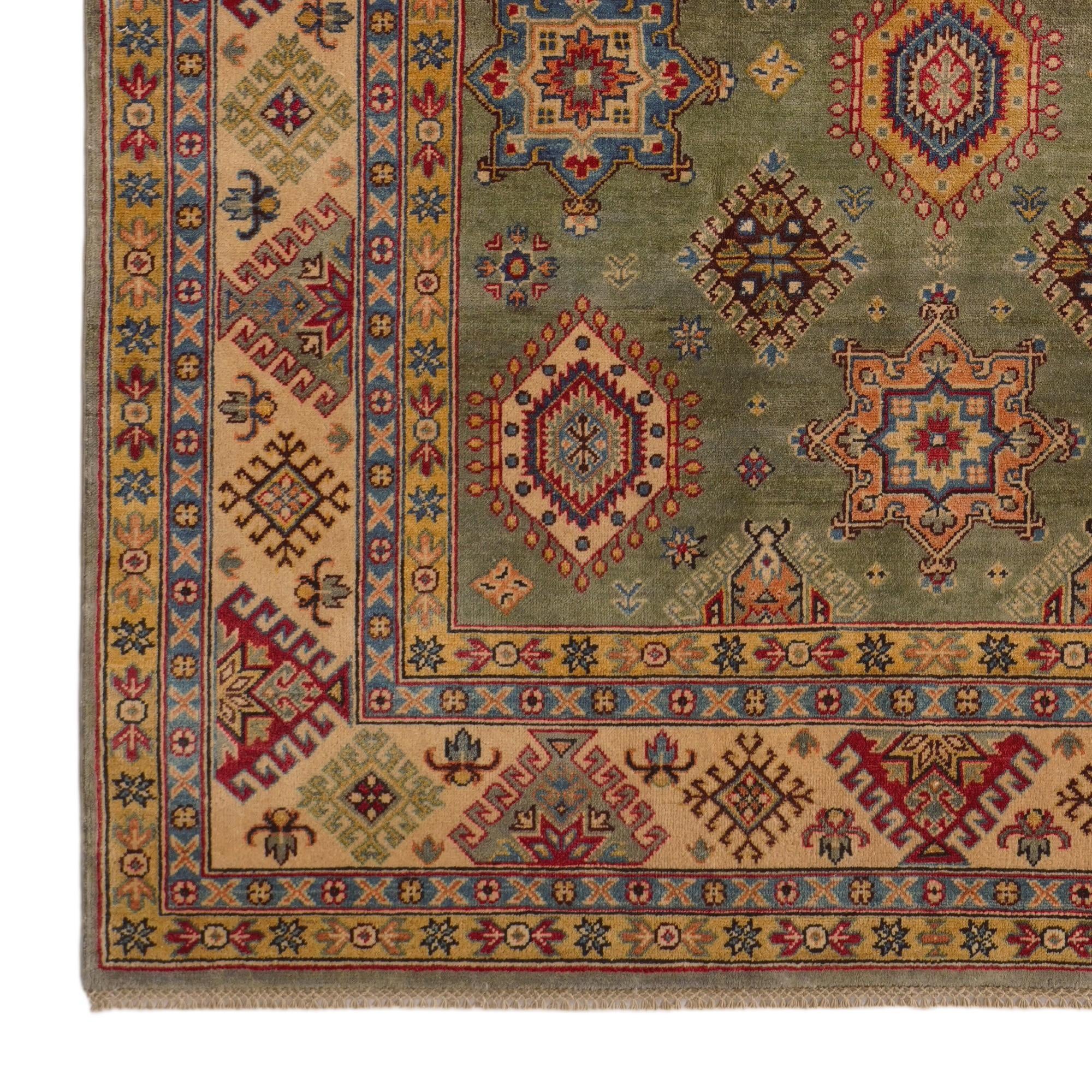 6' 8 x 9' 10 Hand Knotted Kazak Rug