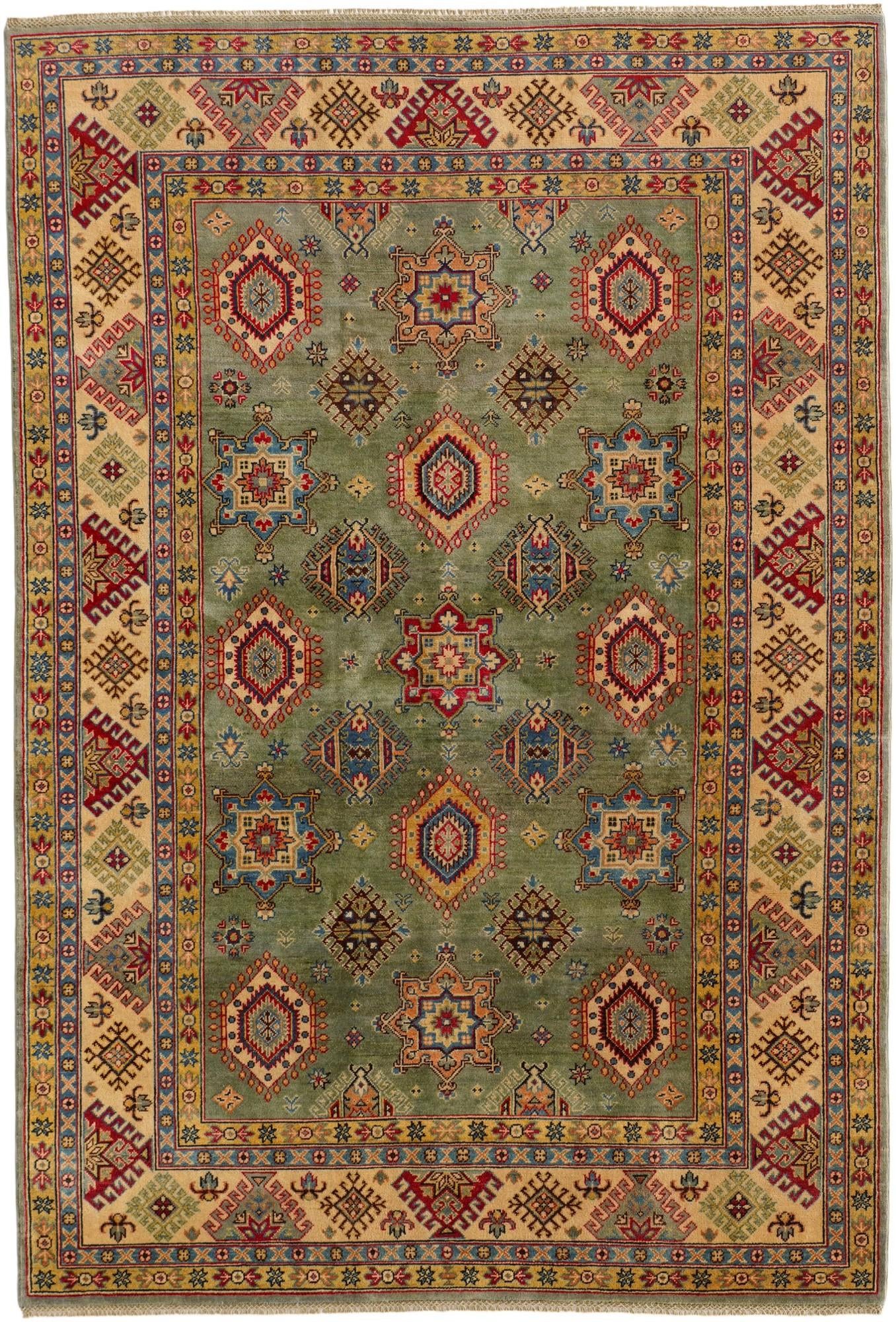6' 8 x 9' 10 Hand Knotted Kazak Rug