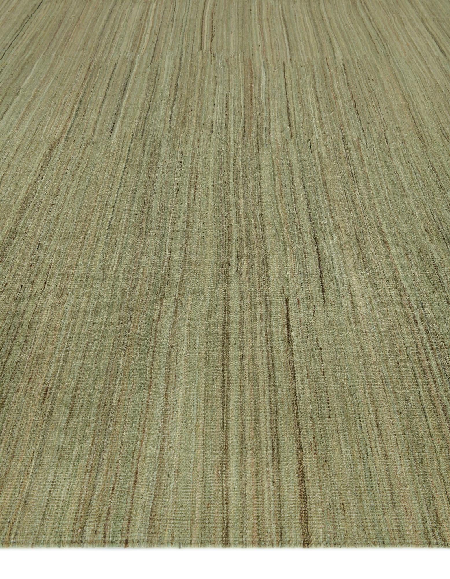 13' 1 x 18' 7 Hand Woven Kilim Afghan Wool Rug