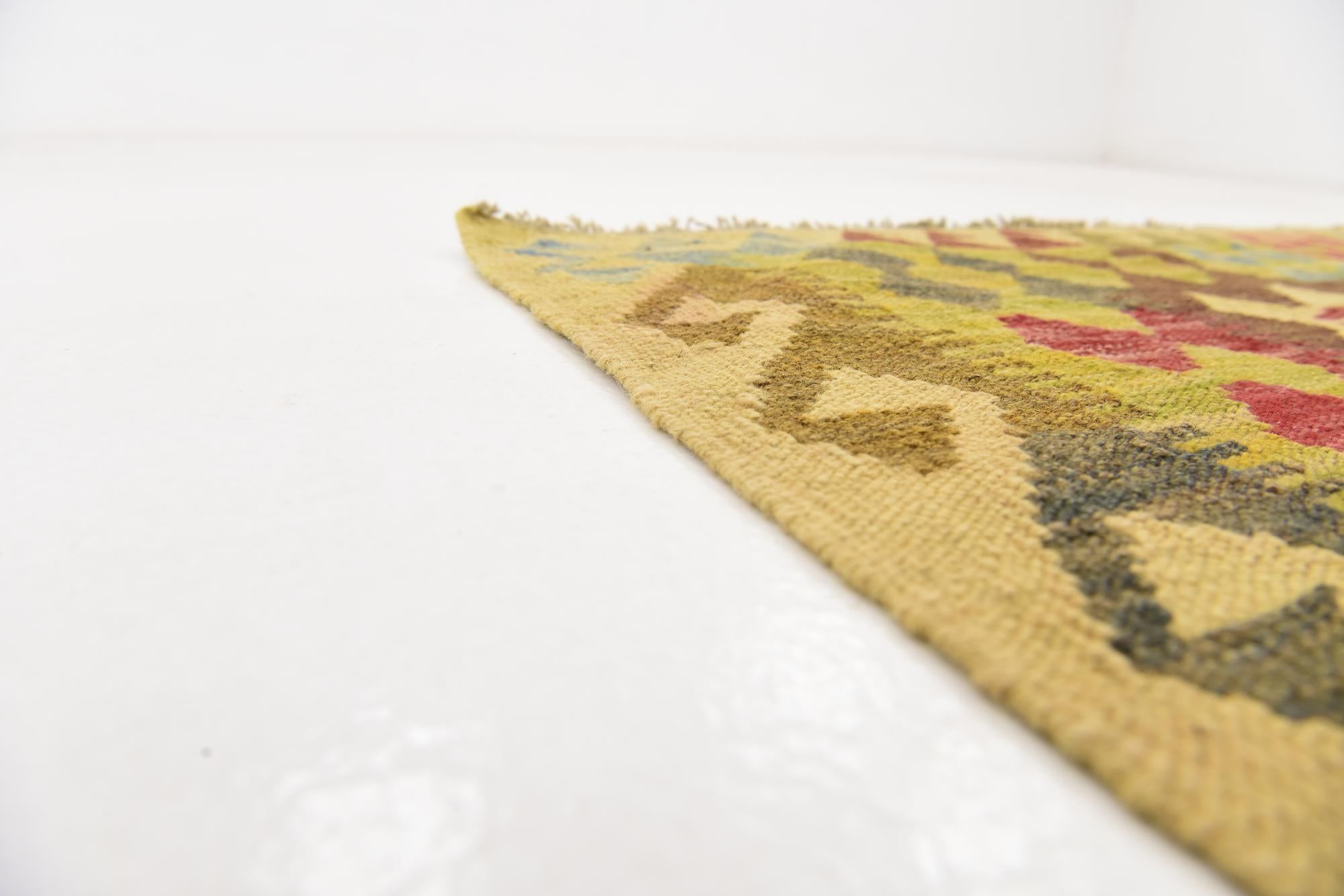3' 4 x 5' Hand Woven Kilim Maymana Wool Rug